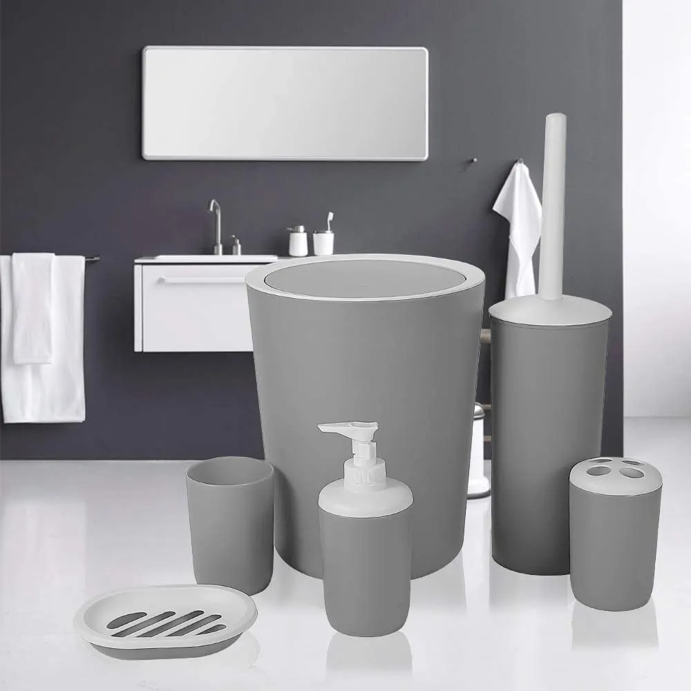 6-Piece Bathroom Accessories Set Modern Vanity Kit