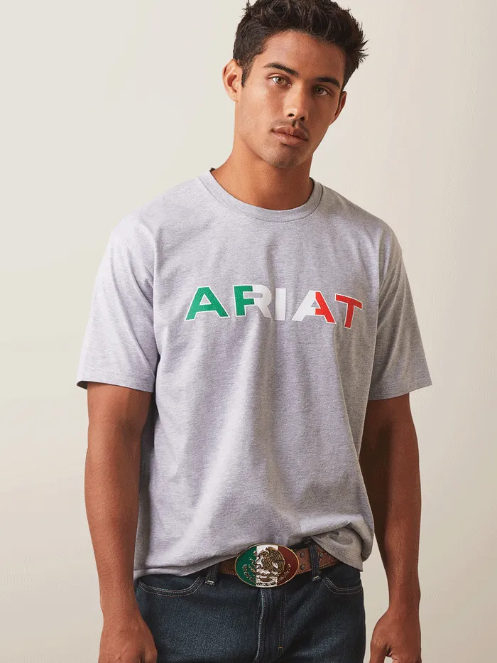 Ariat 10043100 Mens Viva Mexico Short Sleeve Tee Heather Grey