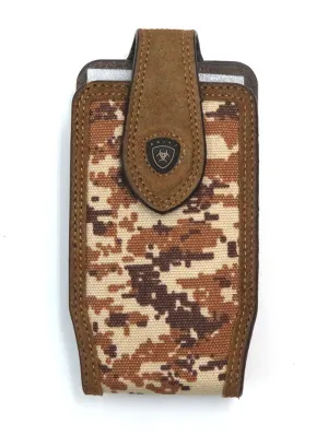 Ariat A0600644 Digital Camo Print Leather Cell Phone Case Brown