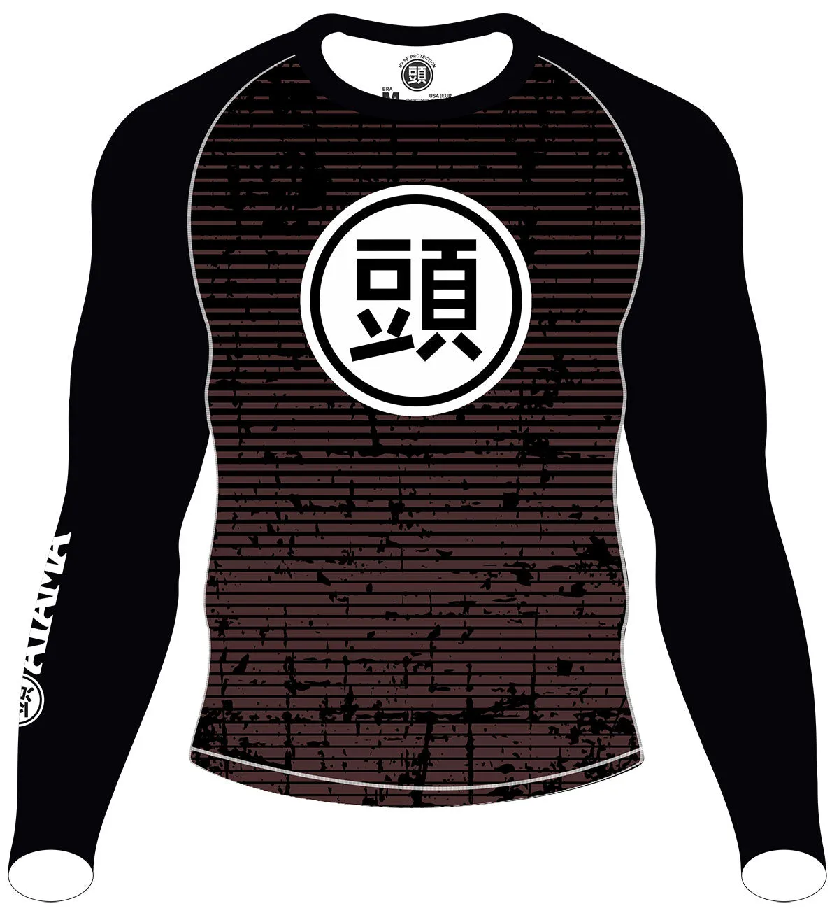 ATAMA BROWN RANKED RASH GUARD - LONG SLEEVE