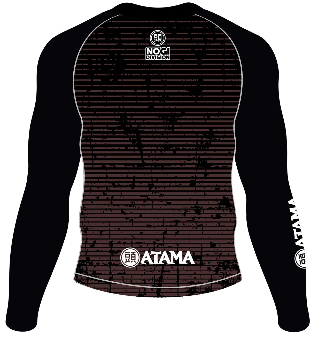 ATAMA BROWN RANKED RASH GUARD - LONG SLEEVE