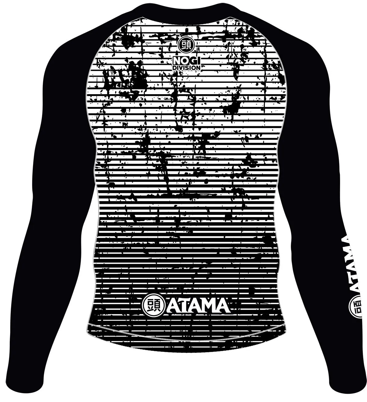 ATAMA WHITE RANKED RASH GUARD - LONG SLEEVE