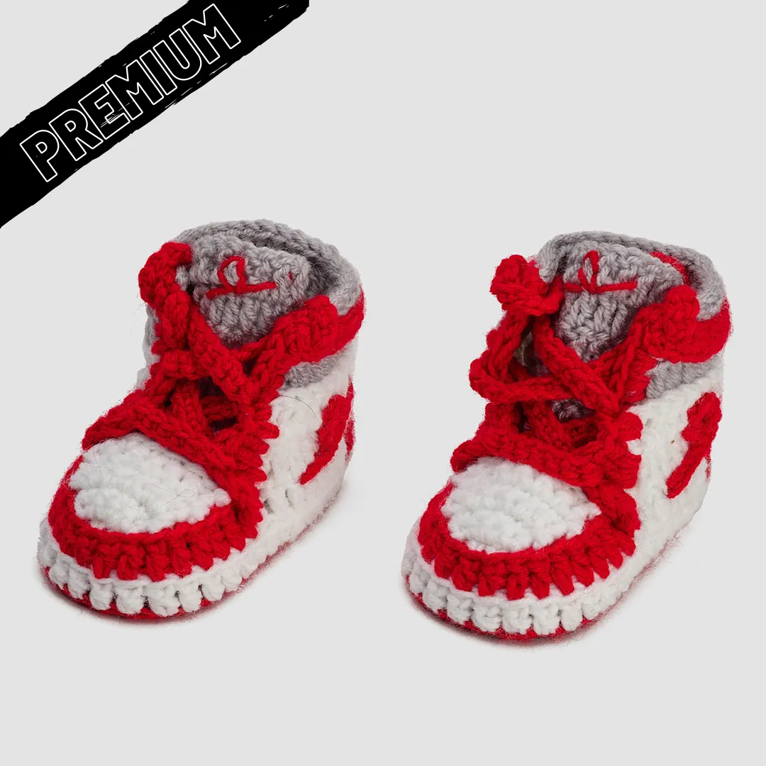 Baby Crochet IB-1 Var Red (Soft felt non-slip bottom)