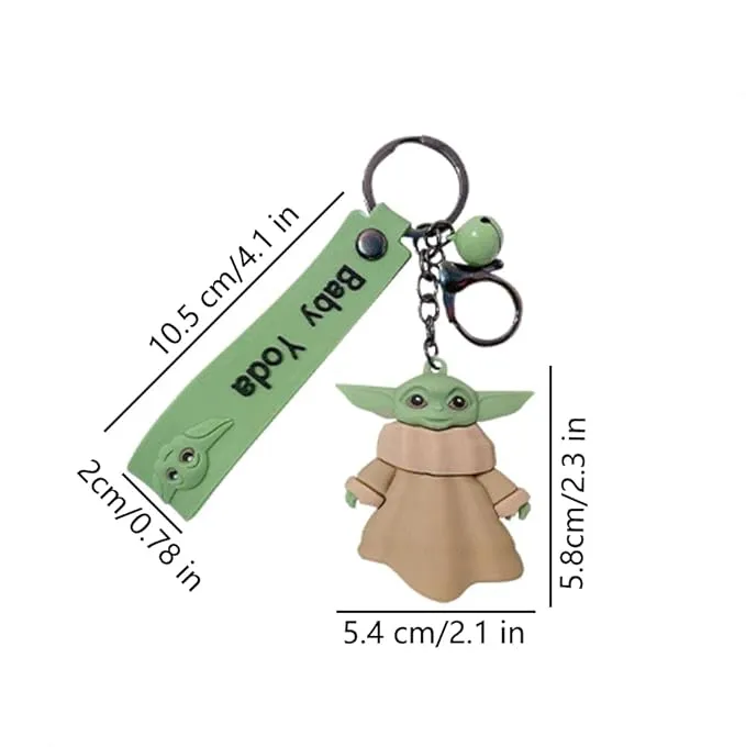 Baby Yoda son | 3D Lanyard Keychain | Durable