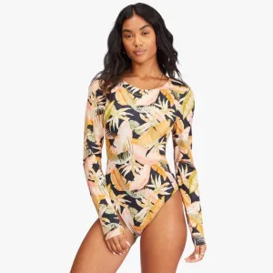 Billabong Womens Wave Tribe Long Sleeve Swimsuit Jungle Night