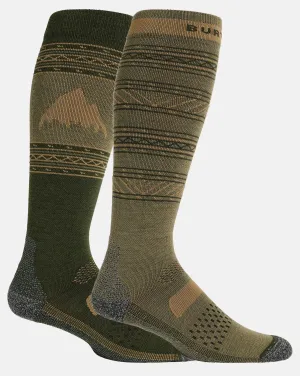 Burton Performance Lightweight Two Pack Socks Mens Martini Olive