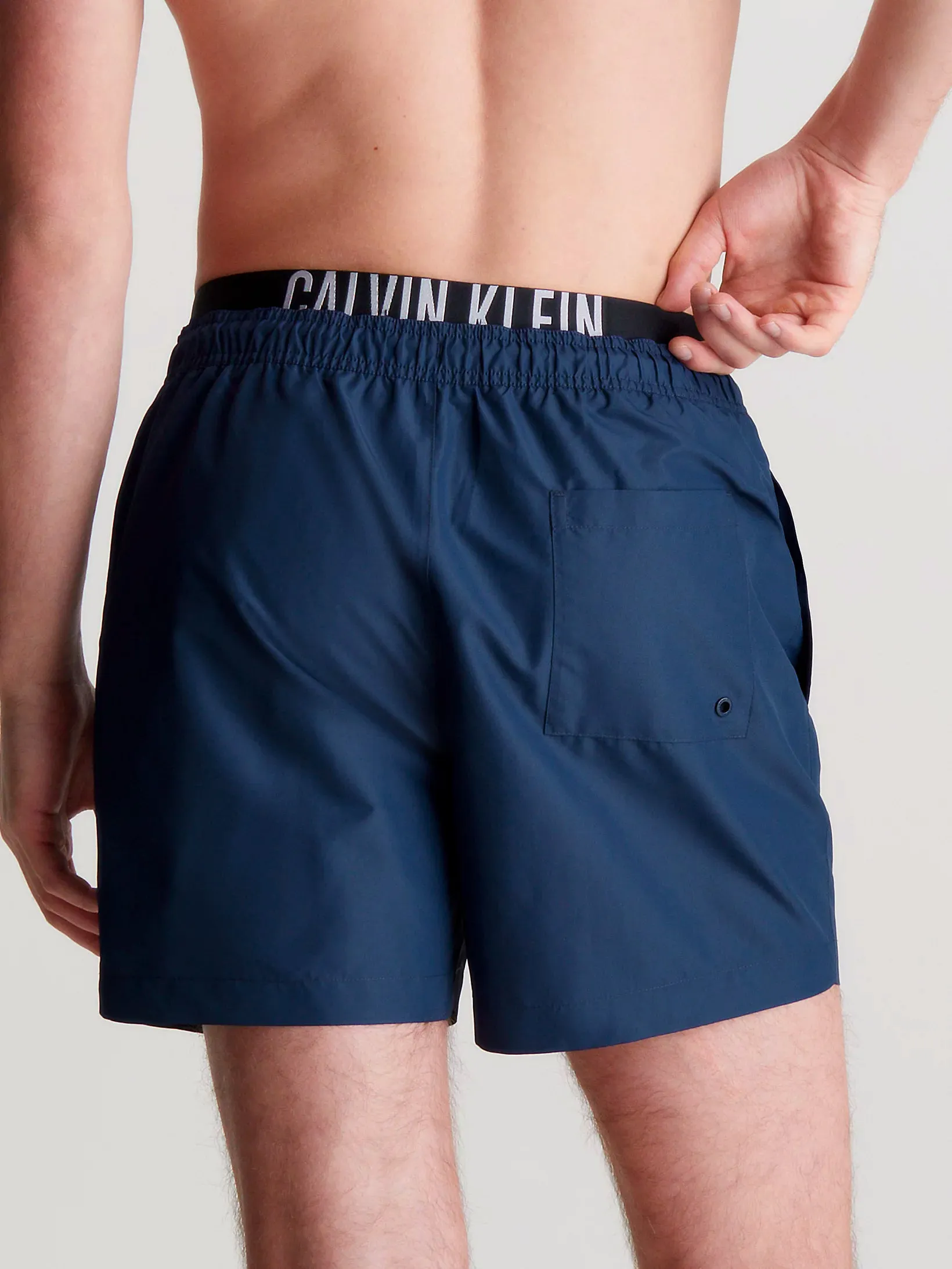 Calvin Klein Mens Double Waistband 'Intense Power' Swim Shorts