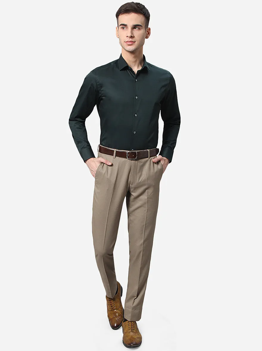 Duck Green Solid Slim Fit Party Wear Shirt | Wyre