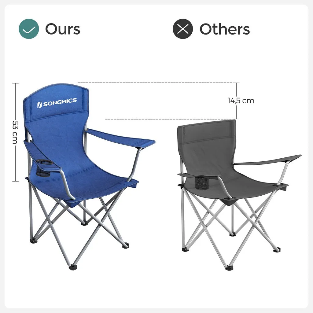 Durable Folding Camping Chairs with Carry Bags, Set of 2 - SONGMICS