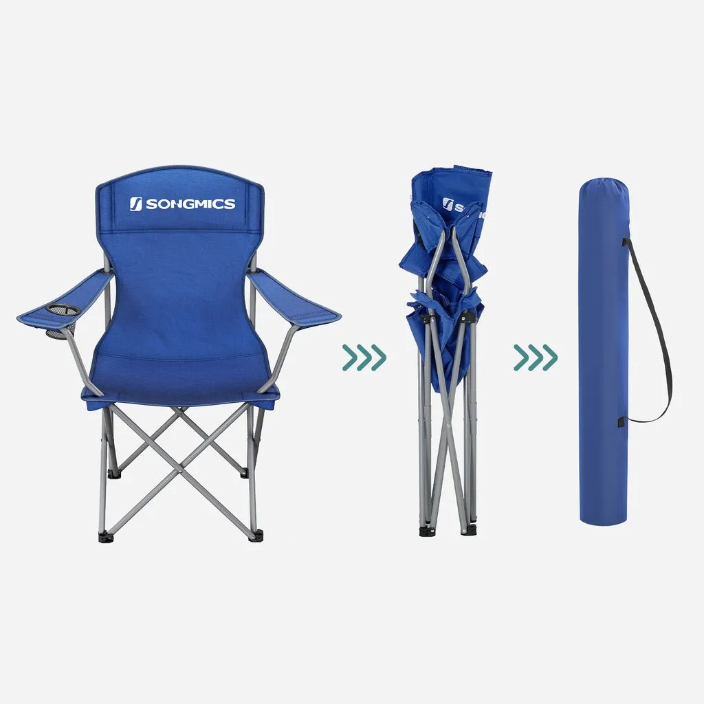 Durable Folding Camping Chairs with Carry Bags, Set of 2 - SONGMICS