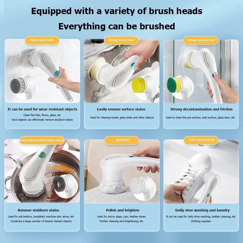 Electric Hand-Held Bathroom Cleaning Brush