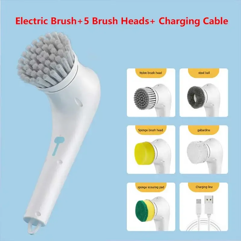 Electric Hand-Held Bathroom Cleaning Brush