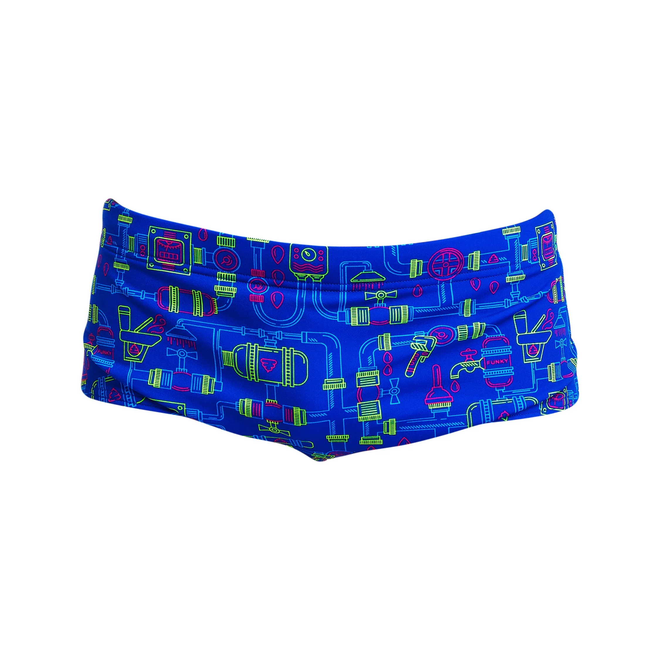 Funky Trunks Boy's Backed Up Sidewinder Trunks