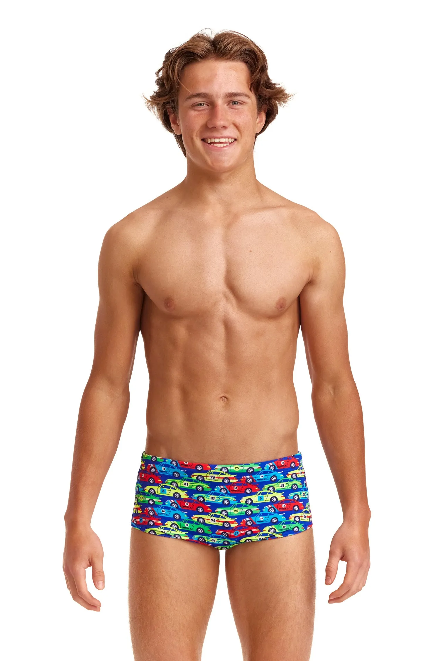 Funky Trunks Boy's Car Stacker Sidewinder Trunks