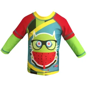 Gatto Watermelon Baby Boy Long Sleeve Rash Guard Shirt