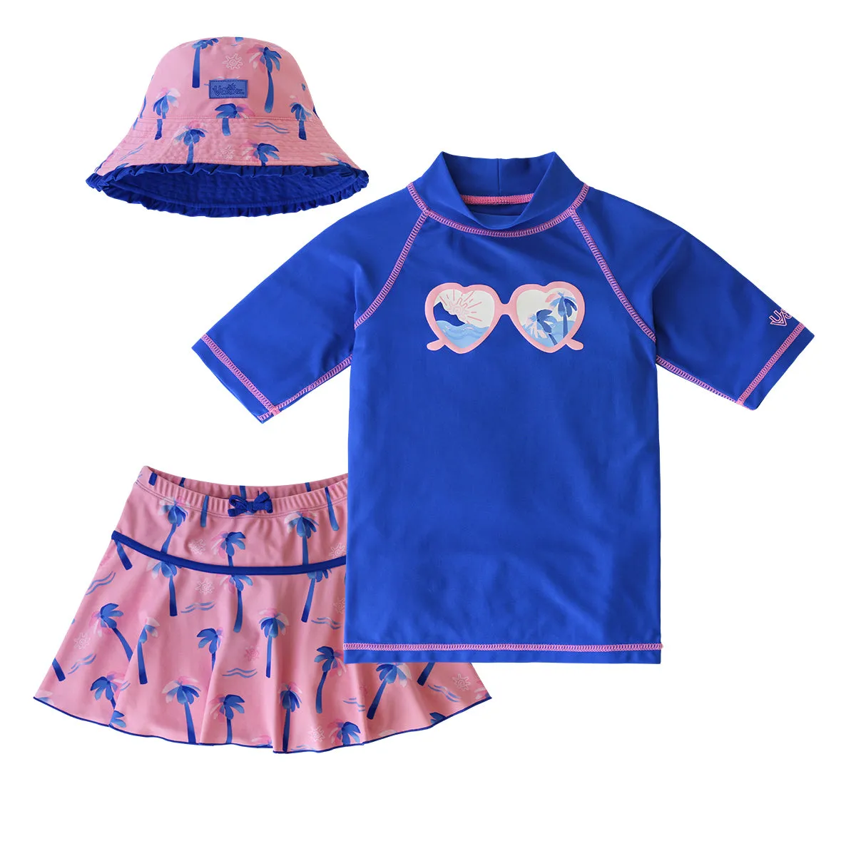 Girl's 3PC Sun & Swim Set