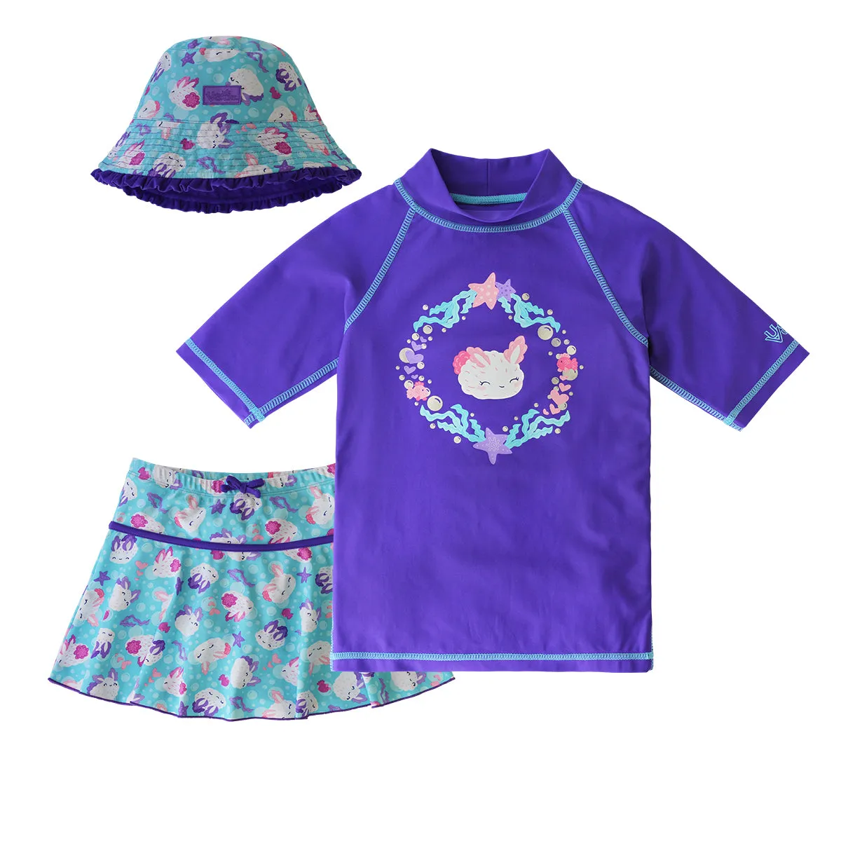 Girl's 3PC Sun & Swim Set