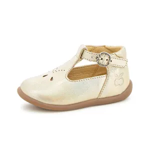 Gold Stand-Up Salome Buck Mirante Shoes