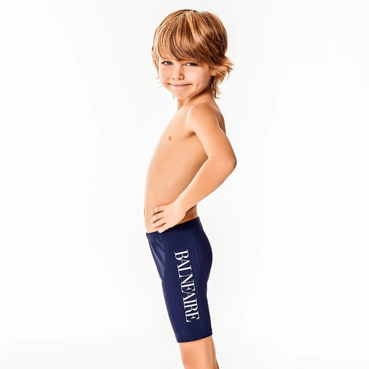 Invisible Lines Boy Navy Swim Shorts