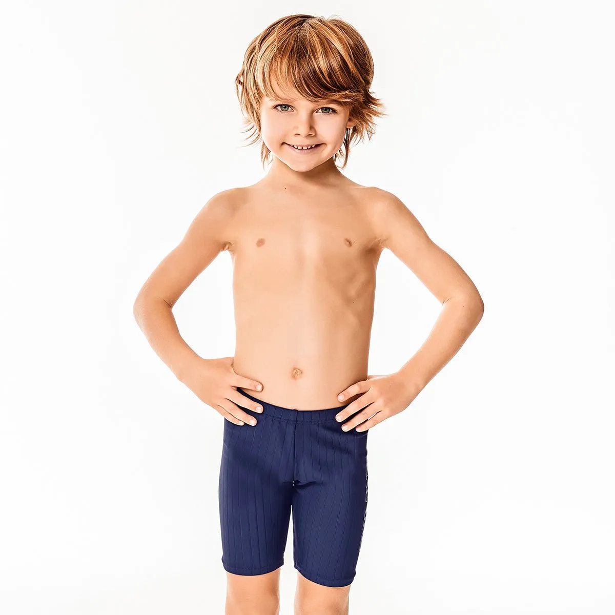 Invisible Lines Boy Navy Swim Shorts