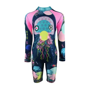 Jelly Fish  Girls Long Sleeve Sunsuit