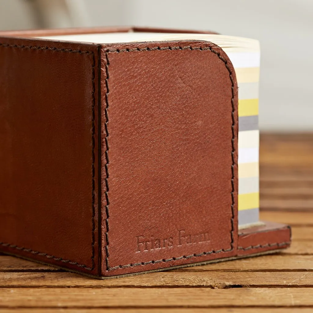 Leather Memo Block Holder Complete With Memo Note Block