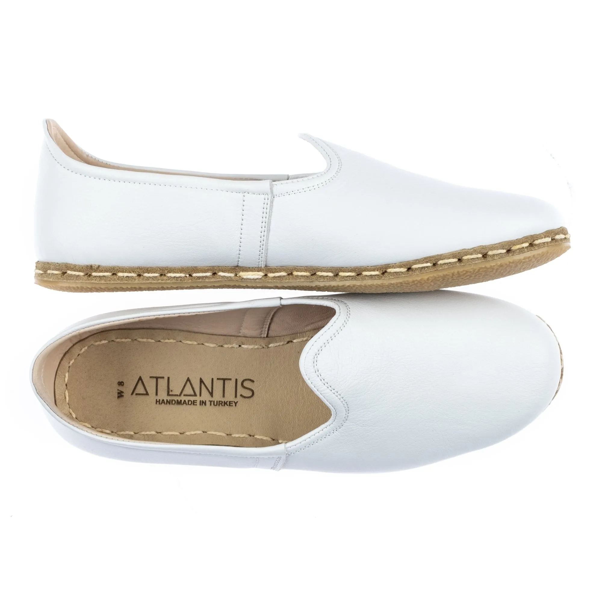 Men's White Slip On Shoes