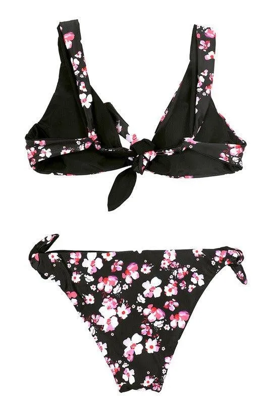 Reversible Black Floral Bikini-NOT ELIGIBLE FOR EXCHANGE OR REFUND