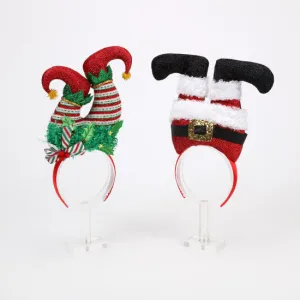 Santa & Elf Upside Down Holiday Headbands