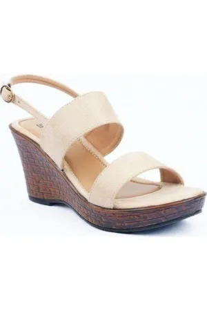 SOLES Beige Wedges - Neutral & Versatile Footwear