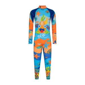 Sparkling Fish Boys Long Sleeve Sunsuit Long Legs