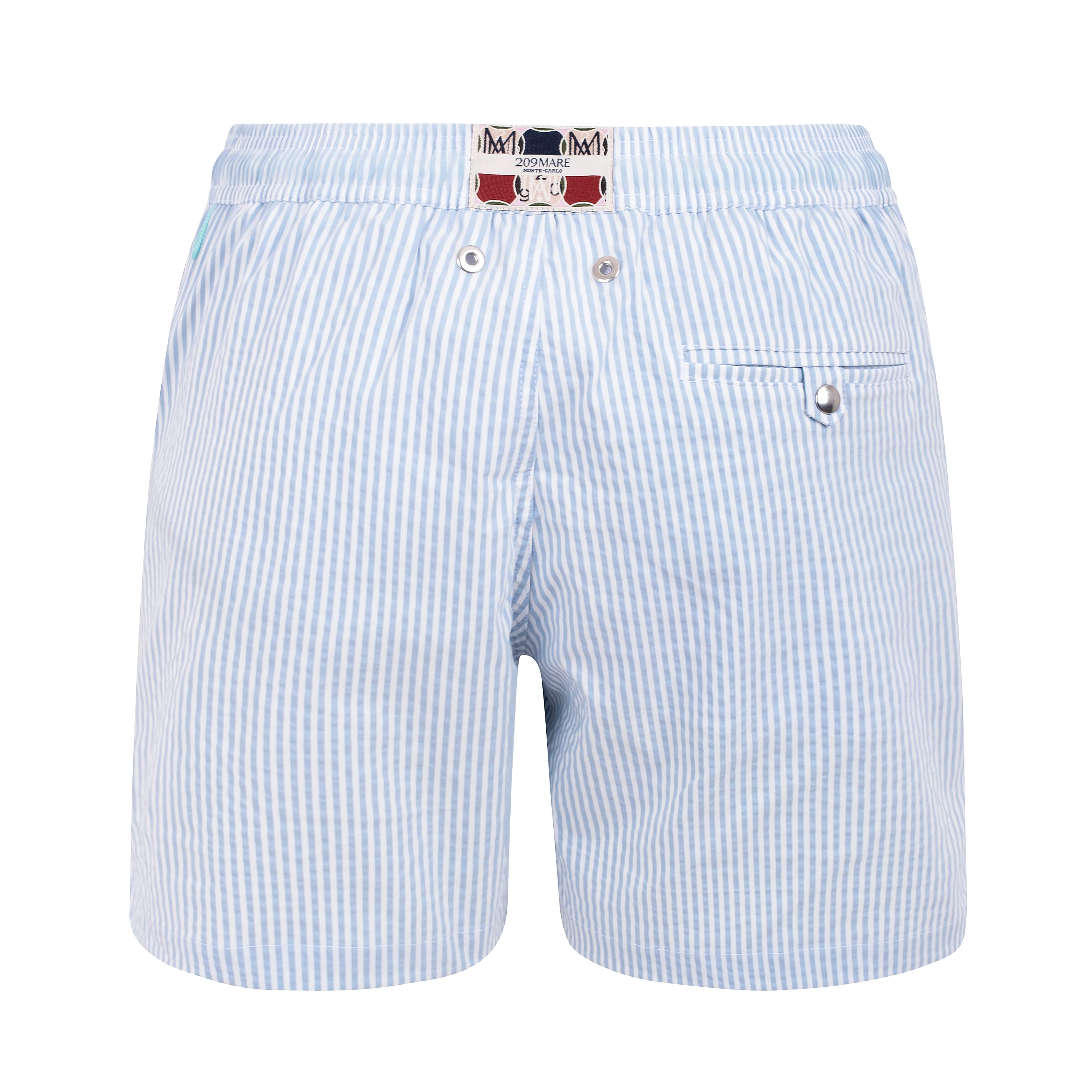 The Croisette Swim Shorts - Off White - Stonewash