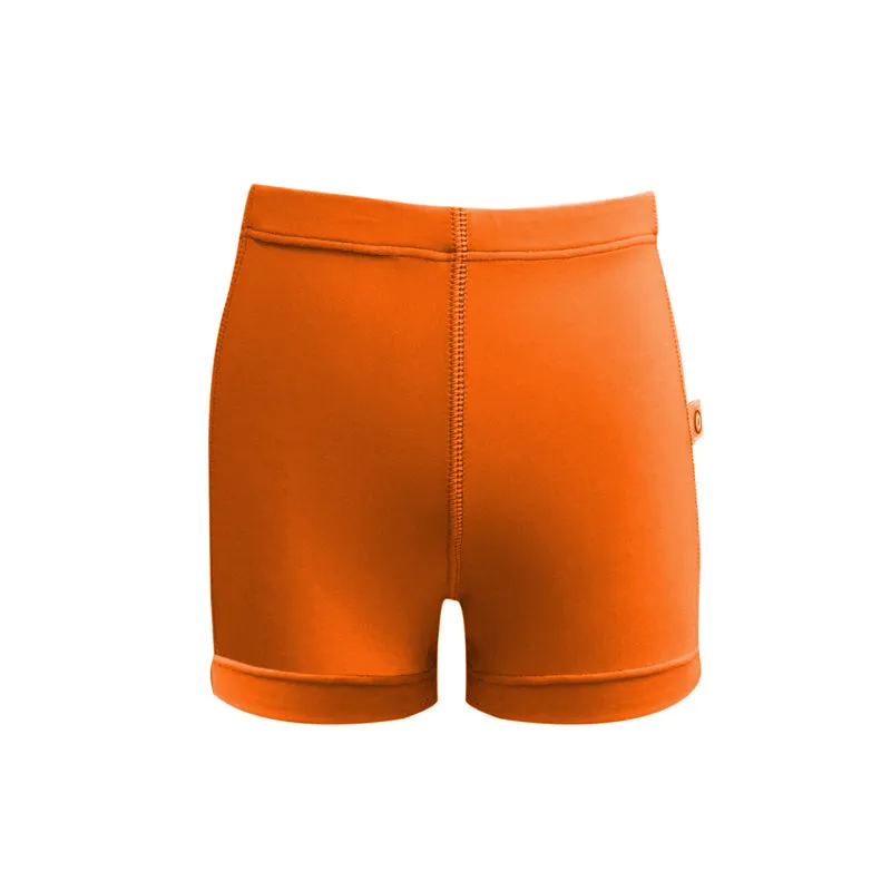 Unisex Girls And Boys Board Shorts Orange