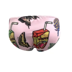 Veggies And Butterflies Bikini Bottom Swimwear For Girls