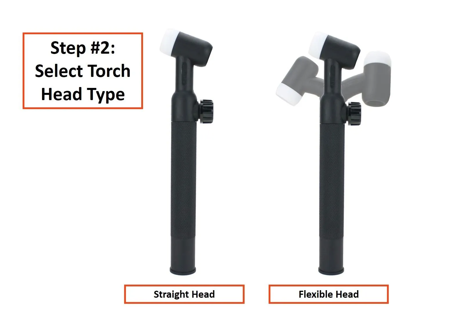 WP Series - Air Cooled TIG Torch with Valve - 2-Piece Cable with LC-40 Connector