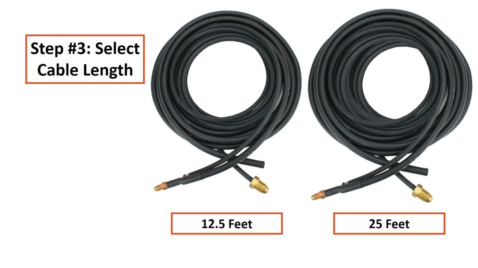 WP Series - Air Cooled TIG Torch with Valve - 2-Piece Cable with LC-40 Connector