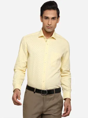 Yellow Dobby Regular Fit Formal Shirt | Greenfibre